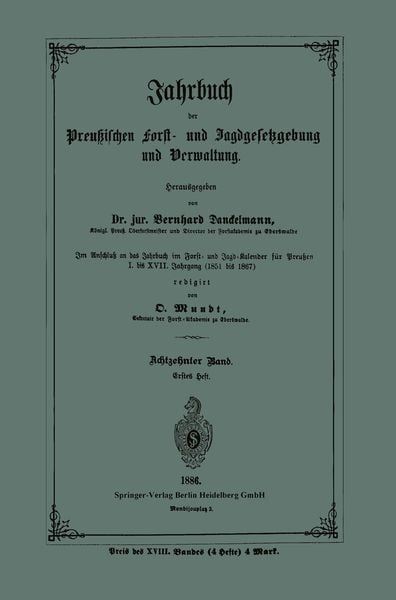 Produktbild: Jahrbuch der Preu&szlig;ischen Forst- und Jagdgesetzgebung und Verwaltung