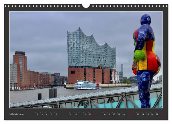 Produktbild: Wahrzeichen Elbphilharmonie (Wandkalender 2026 DIN A3 quer), CALVENDO Monatskalender