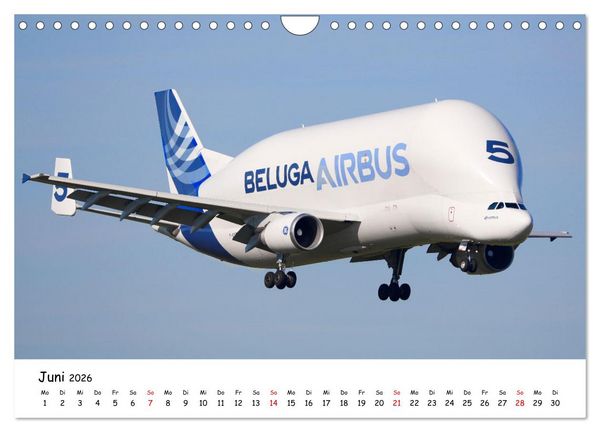Produktbild: Flugzeuge am blauen Himmel (Wandkalender 2026 DIN A4 quer), CALVENDO Monatskalender