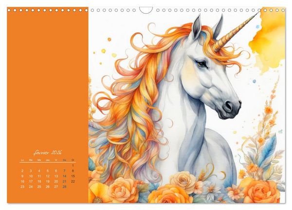 Produktbild: Les licornes (Calendrier mural 2026 DIN A3 vertical), CALVENDO calendrier mensuel