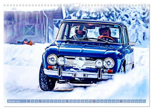Produktbild: Rallye-Klassiker auf Eis (Wandkalender 2026 DIN A3 quer), CALVENDO Monatskalender