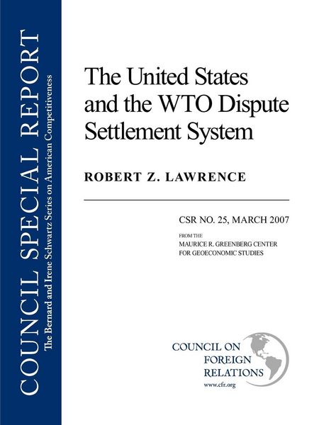 Produktbild: The United States and the WTO Dispute Settlement System