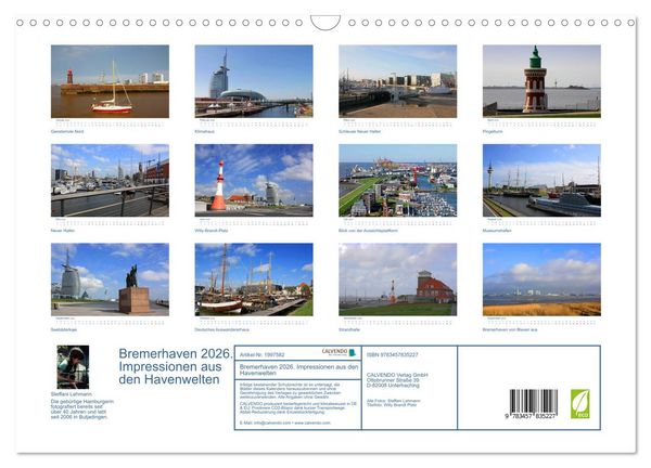 Produktbild: Bremerhaven 2026. Impressionen aus den Havenwelten (Wandkalender 2026 DIN A3 quer), CALVENDO Monatskalender