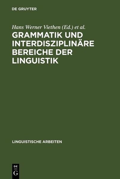 Produktbild: Grammatik und interdisziplin&auml;re Bereiche der Linguistik