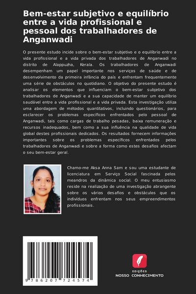 Produktbild: Bem-estar subjetivo e equil&iacute;brio entre a vida profissional e pessoal dos trabalhadores de Anganwadi