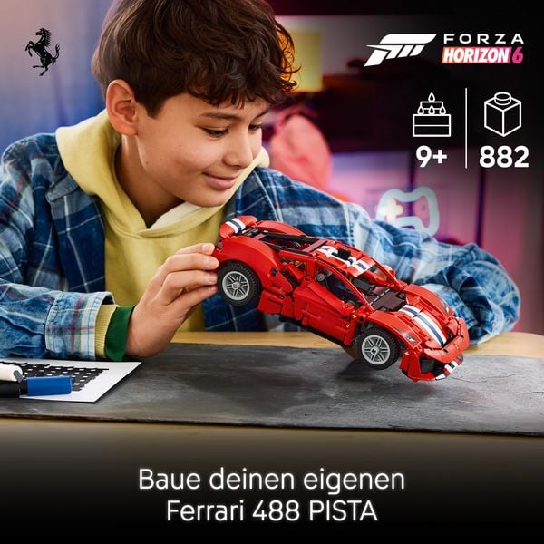 Produktbild: LEGO Technic 42235 Ferrari 488 PISTA Auto, Bauspielzeug f&uuml;r Kinder ab 9 Jahren, Ferrari-Merch