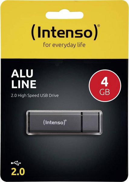 Produktbild: Intenso Alu Line USB-Stick 4 GB Anthrazit 3521451 USB-A (USB 2.0)