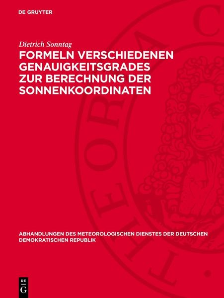 Produktbild: Formeln verschiedenen Genauigkeitsgrades zur Berechnung der Sonnenkoordinaten