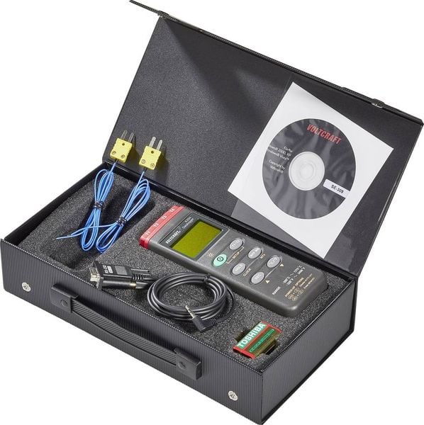 Produktbild: VOLTCRAFT K204 Temperatur-Messger&auml;t -200 - +1370&deg;C F&uuml;hler-Typ K Datenlogger-Funktion