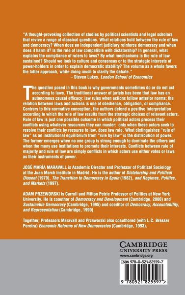 Produktbild: Democracy and the Rule of Law
