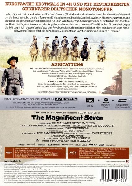 Produktbild: Die glorreichen Sieben - Limitiertes Mediabook (4K Ultra HD + Blu-ray + Bonus-Blu-ray)