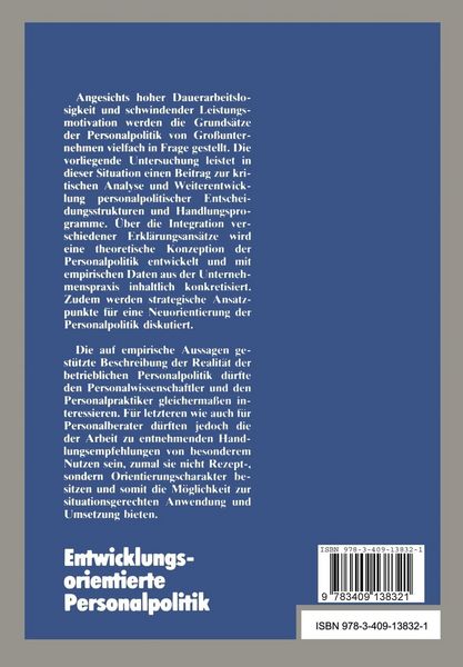 Produktbild: Entwicklungsorientierte Personalpolitik