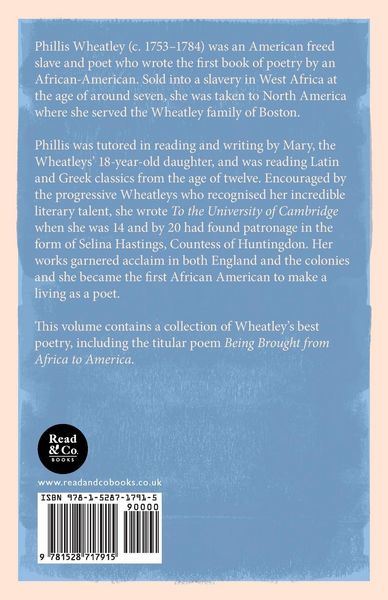 Produktbild: Being Brought from Africa to America - The Best of Phillis Wheatley