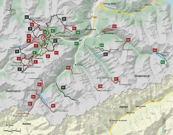 Produktbild: Tuxertal und Umgebung 34 Touren zwischen Almwiesen und imposanten Dreitausendern