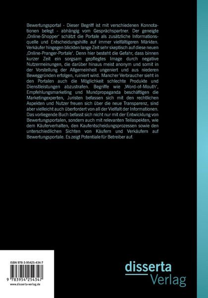 Produktbild: Bewertungsportale: Entwicklung, Situation und Potentiale