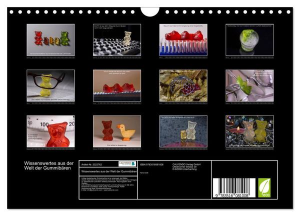 Produktbild: Wissenswertes aus der Welt der Gummib&auml;ren (Wandkalender 2026 DIN A4 quer), CALVENDO Monatskalender