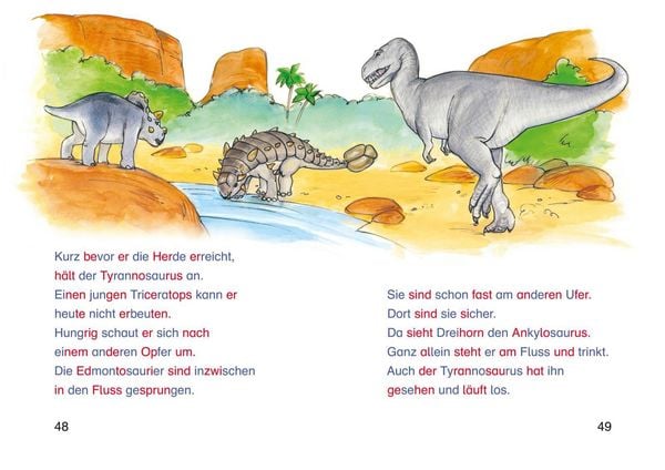Produktbild: LESEMAUS zum Lesenlernen Sammelb&auml;nde: Spannende Dinosaurier-Silben-Geschichten