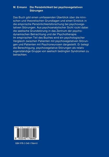 Produktbild: Die Pers&ouml;nlichkeit bei psychovegetativen St&ouml;rungen
