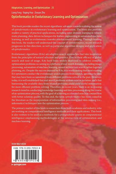 Produktbild: Optinformatics in Evolutionary Learning and Optimization