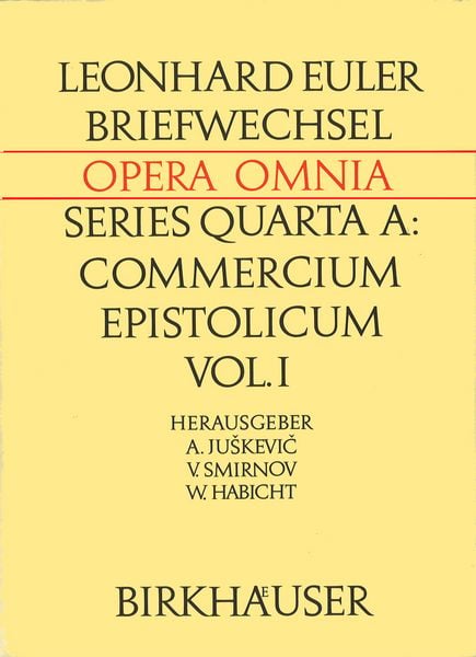 Produktbild: Leonhardi Euleri Commercium Epistolicum / Leonhard Euler Briefwechsel