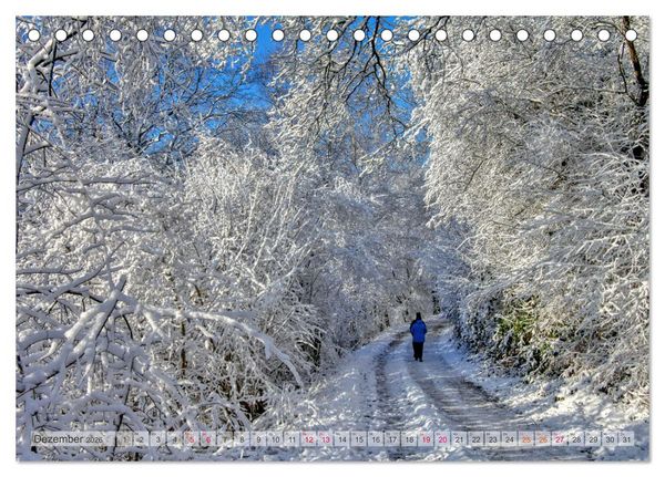 Produktbild: Idyllische Wanderwege im Bergischen Land (Tischkalender 2026 DIN A5 quer), CALVENDO Monatskalender