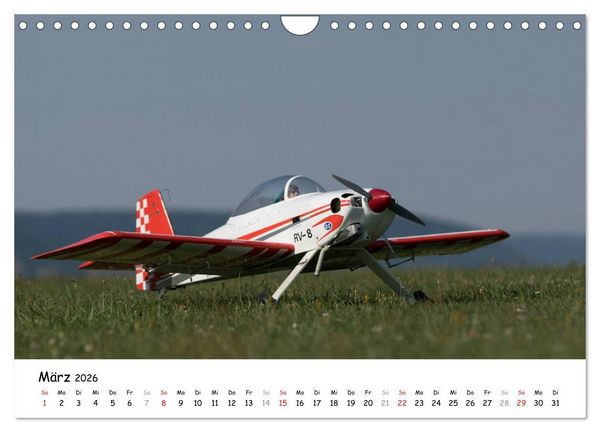 Produktbild: Tollk&uuml;hne Helden der Fliegerei - Modellflugzeuge in Aktion (Wandkalender 2026 DIN A4 quer), CALVENDO Monatskalender