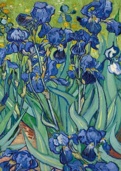 Produktbild: Notizbuch A4 blanko Hardcover - Motiv "Schwertlilien" (Irises) Vincent van Gogh - 100 Seiten