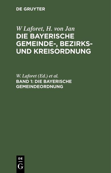 Produktbild: Die Bayerische Gemeindeordnung