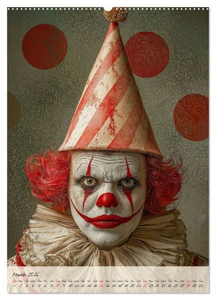 Produktbild: Circus Faces (Wall Calendar 2026 DIN A2 portrait), CALVENDO 12 Month Wall Calendar
