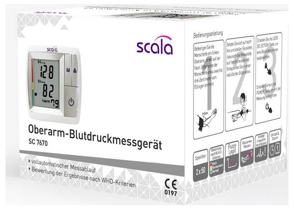 Produktbild: Scala SC 7670 Oberarm Blutdruckmessger&auml;t 2497