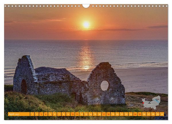 Produktbild: Die K&uuml;sten der Normandie vom Mont Saint-Michel bis &Eacute;tretat (Wandkalender 2027 DIN A3 quer), CALVENDO Monatskalender