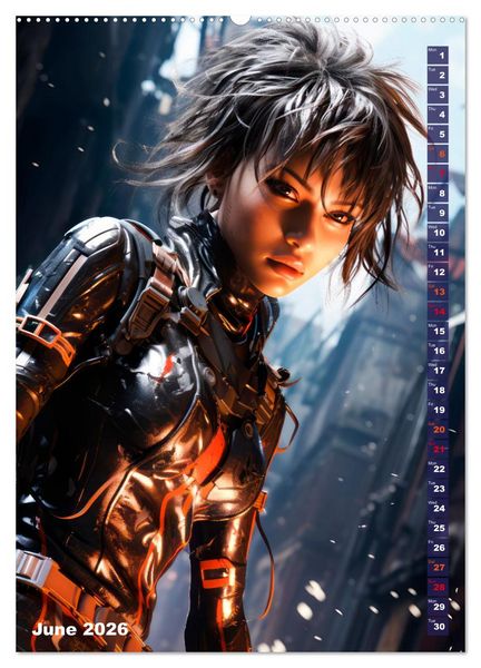 Produktbild: ROCK LADIES Cyber, goth, punk and more (Wall Calendar 2026 DIN A2 portrait), CALVENDO 12 Month Wall Calendar