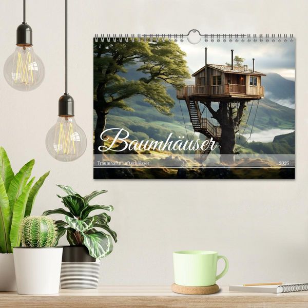 Produktbild: Baumh&auml;user - Traumhafte Luftschl&ouml;sser (Wandkalender 2026 DIN A4 quer), CALVENDO Monatskalender