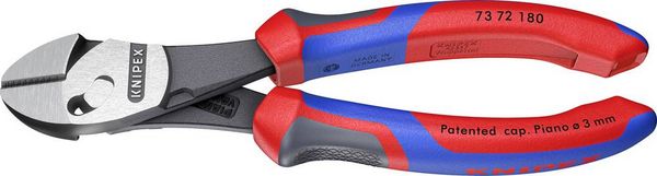 Produktbild: Knipex TwinForce 73 72 180 Werkstatt Kraft-Seitenschneider mit Facette 180mm