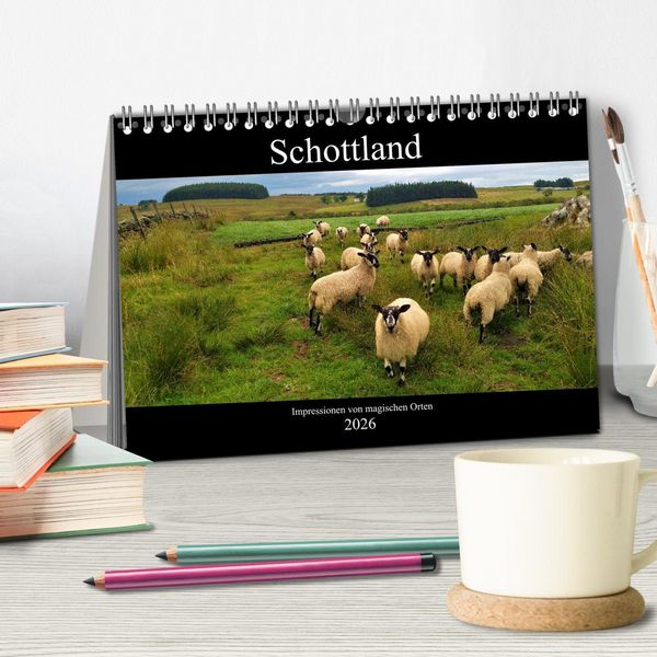 Produktbild: Schottland - Impressionen von magischen Orten (Tischkalender 2026 DIN A5 quer), CALVENDO Monatskalender