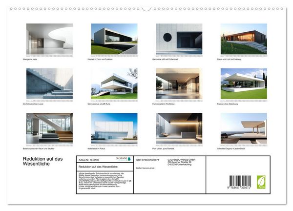 Produktbild: Reduktion auf das Wesentliche (hochwertiger Premium Wandkalender 2026 DIN A2 quer), Kunstdruck in Hochglanz