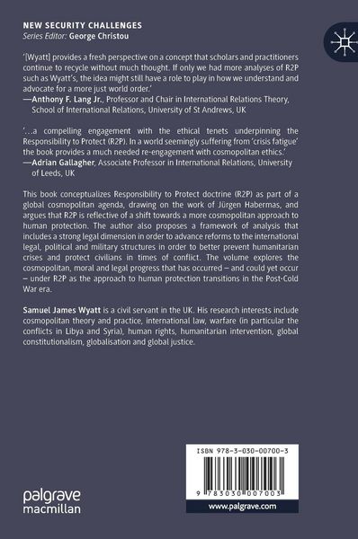 Produktbild: The Responsibility to Protect and a Cosmopolitan Approach to Human Protection