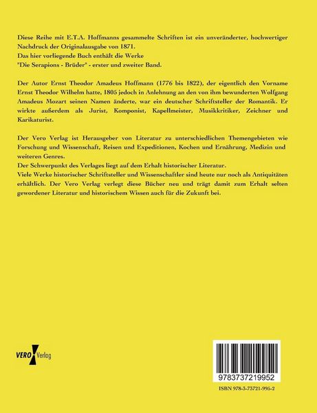 Produktbild: E.T.A. Hoffmanns gesammelte Schriften
