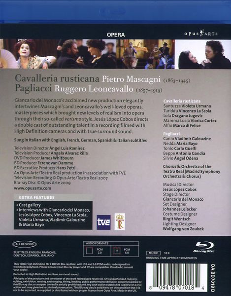 Produktbild: Mascagni/Leonvallo - Cavalleria rusticana/Pagliacci