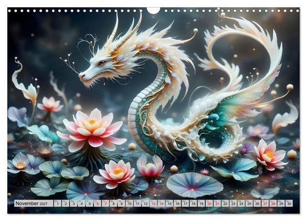 Produktbild: Lotus blossom dragons (Wall Calendar 2027 DIN A3 landscape), CALVENDO 12 Month Wall Calendar