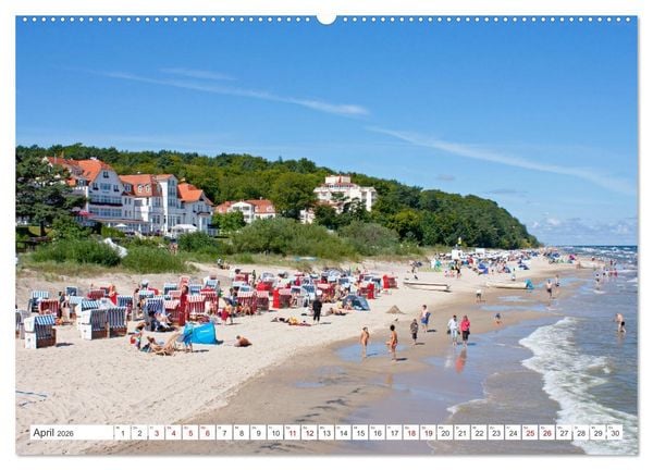 Produktbild: Insel Usedom - Wellen, Strand und mehr (hochwertiger Premium Wandkalender 2026 DIN A2 quer), Kunstdruck in Hochglanz