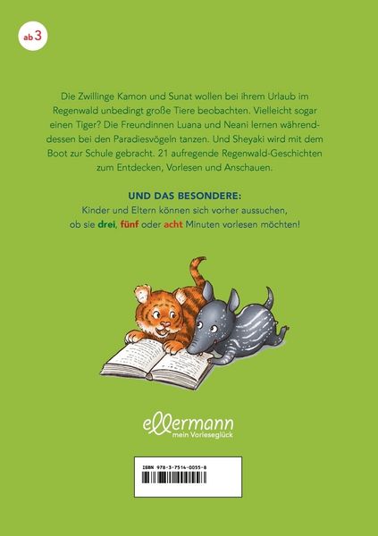 Produktbild: 3-5-8 Minutengeschichten. Der Tapir tapst, der Tiger br&uuml;llt