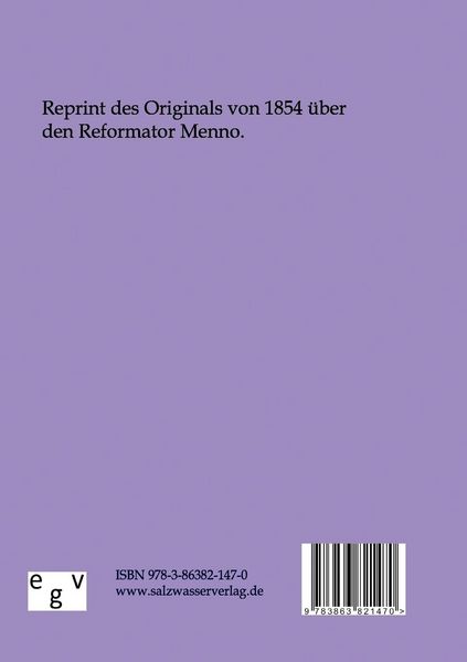 Produktbild: Das Leben und Zeitalter Mennos