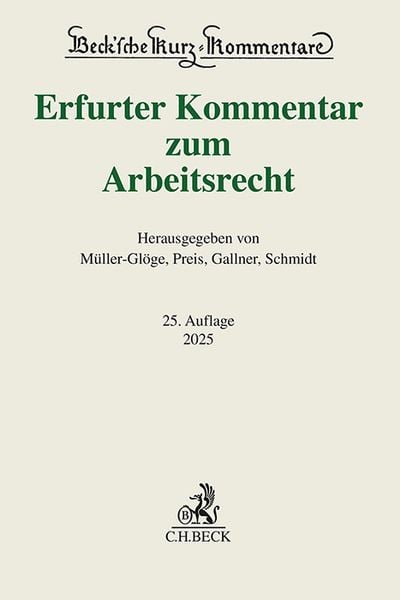 Produktbild: Erfurter Kommentar zum Arbeitsrecht