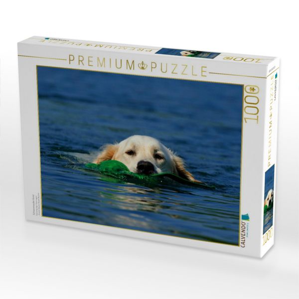 Produktbild: CALVENDO Puzzle Schwimmender Hund | 1000 Teile Lege-Gr&ouml;&szlig;e 64x48cm Foto-Puzzle f&uuml;r gl&uuml;ckliche Stunden