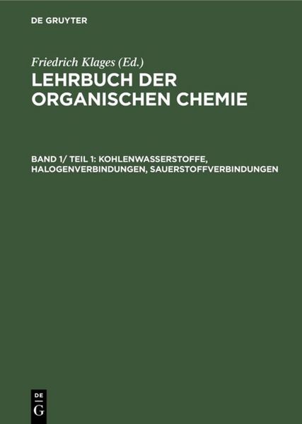 Produktbild: Kohlenwasserstoffe, Halogenverbindungen, Sauerstoffverbindungen