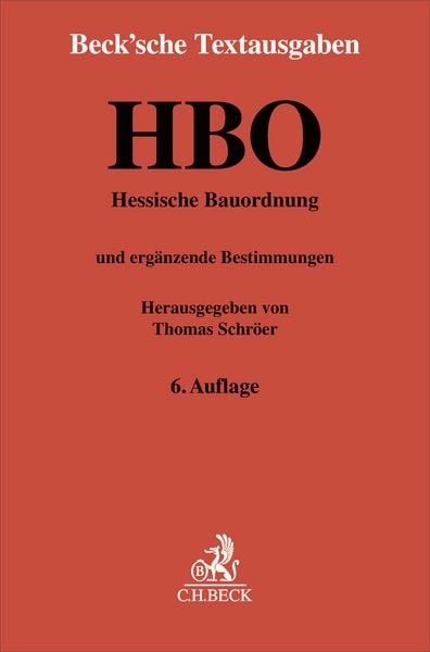 Produktbild: Hessische Bauordnung. HBO