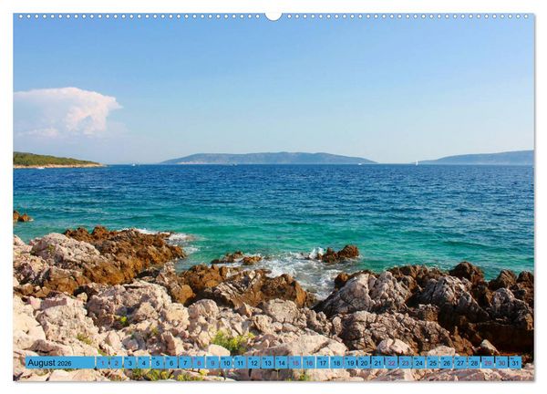 Produktbild: Istrien und Insel Krk - Impressionen eines kroatischen Sommers (Wandkalender 2026 DIN A2 quer), CALVENDO Monatskalender