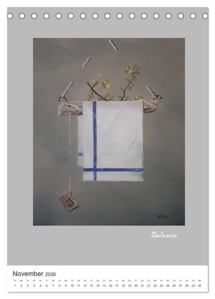 Produktbild: ART der Stille (Tischkalender 2026 DIN A5 hoch), CALVENDO Monatskalender
