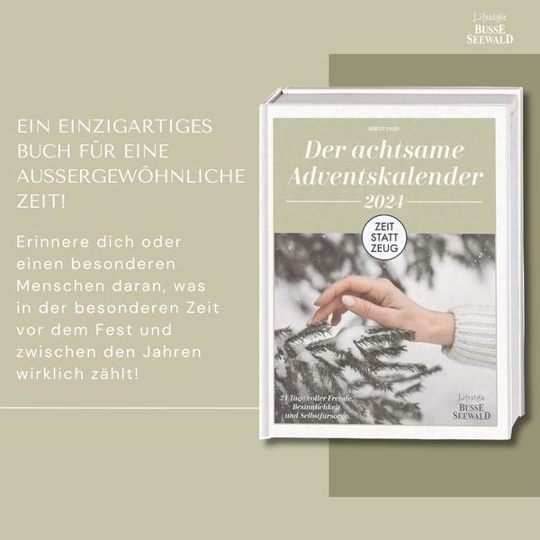 Produktbild: Zeit statt Zeug: Der achtsame Adventskalender 2024